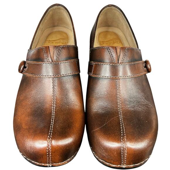 Dansko Women’s Solstice Brown Leather Clog Size 37 US 6.5/7 - Picture 7 of 10